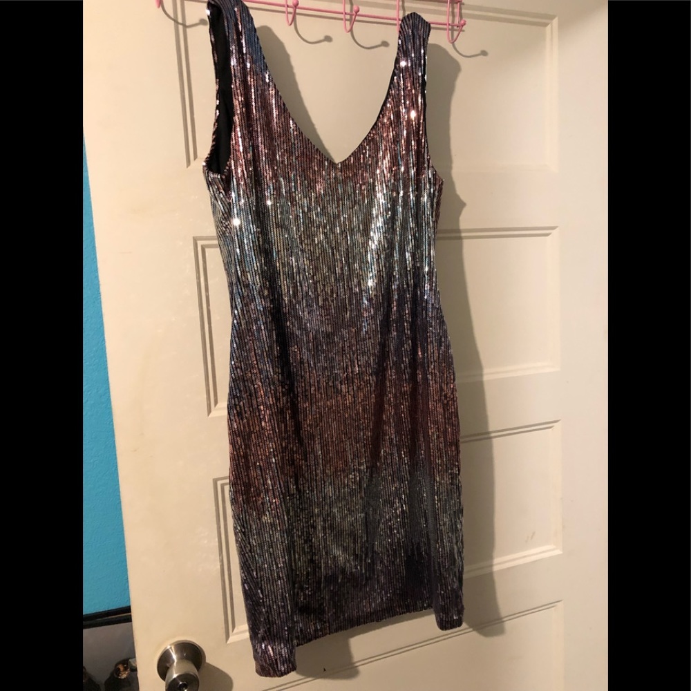 Sequin stretchy dress 1x